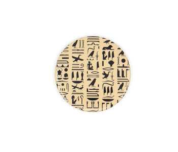 Miroir de poche,  Ø 80mm, hiéroglyphes égyptiens
