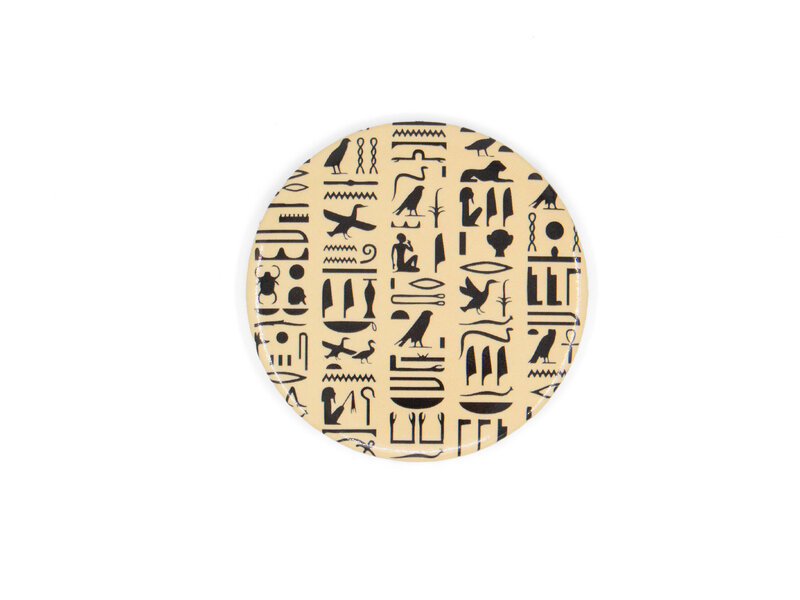 Miroir de poche,  Ø 80mm, Hiéroglyphes