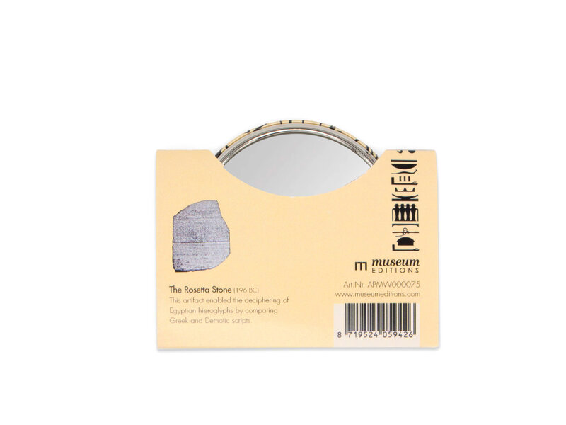 Miroir de poche,  Ø 80mm, Hiéroglyphes