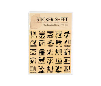 Hoja de adhesivos,  jeroglíficos egipcios