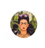 Mouse Pad round , Frida Kahlo, Portrait with Hummingbird Mouse Pad round , Frida Kahlo, Portrait with Hummingbird