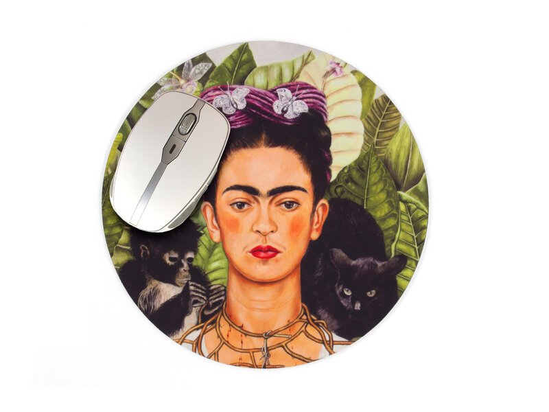 Muismat,  Frida Kahlo,  Zelfportret met doornenketting en kolibrie