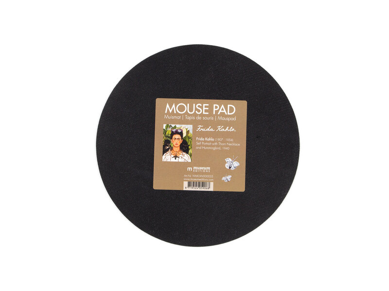 Tapis de souris, Frida Kahlo  Autoportrait au collier d'épines et au colibri