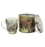 Set: Mug-tin, Avercamp, winter landscape