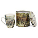 Conjunto: Taza / estaño, Avercamp, paisaje invernal