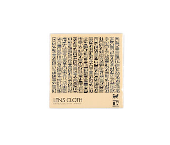 Lens cloth, 15 x 15 cm,  Egyptian hieroglyphs