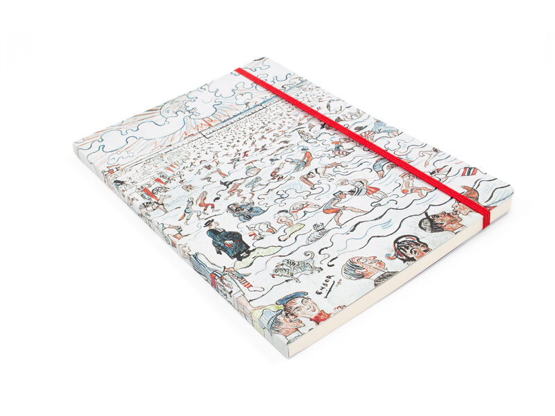 Softcover notitieboekje, A5, James Ensor, De baden van Oostende
