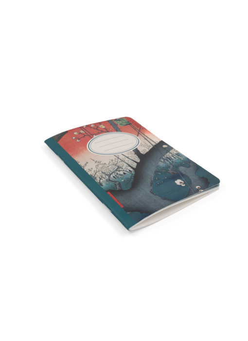 Mini-Notizbuch, A6, Der Pflaumengarten in Kameido-Hokusai