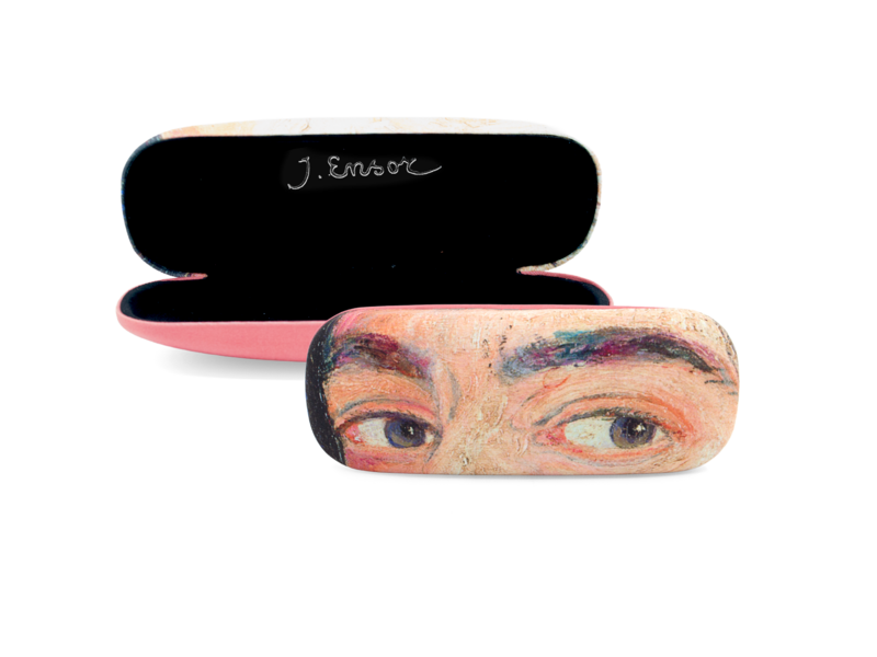 Étui à lunettes, James Ensor, Autoportrait avec masques