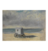 Postkarte, 10 x 15 cm, James Ensor, Badehütte am Strand
