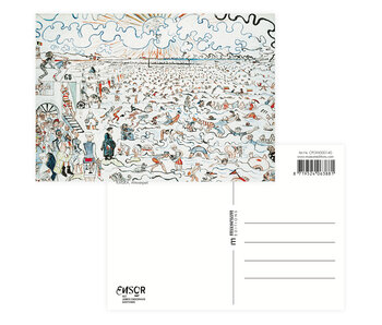 Carte postale, James Ensor,  Les bains d'Ostende