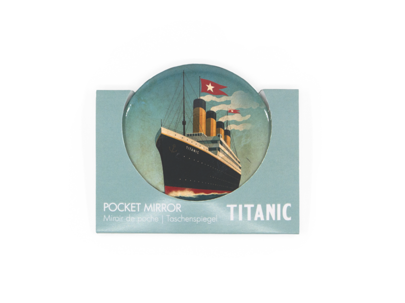 Pocket Mirror W, Ø 80 mm, Titanic
