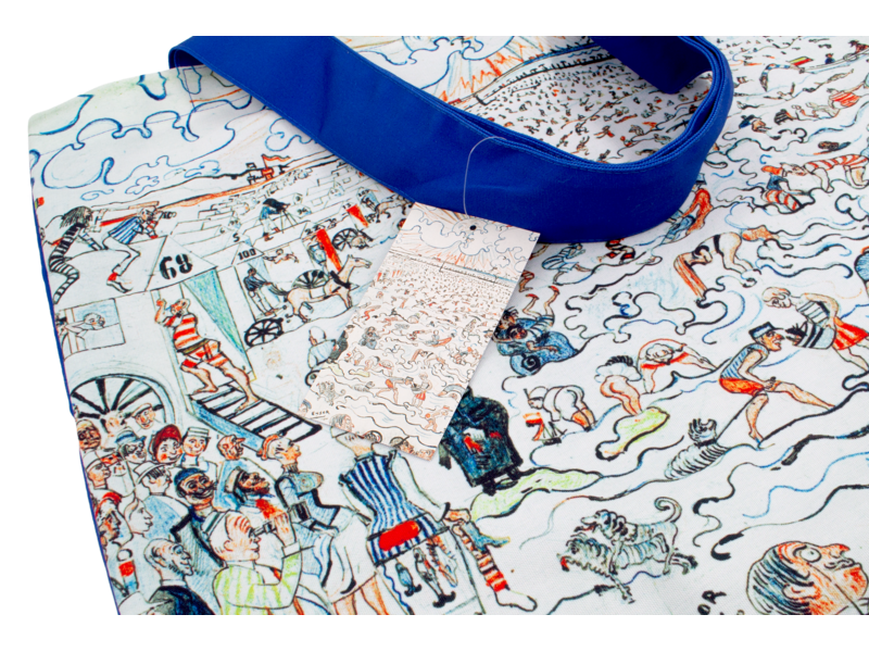 Cotton Beach Bag ,  James Ensor, The Baths at Ostend