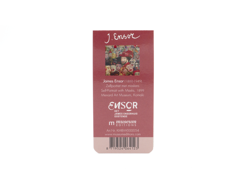 Magnetische boekenlegger, James Ensor, Portret met maskers