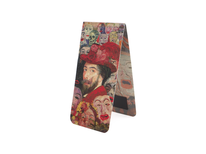 Magnetisches Lesezeichen, James Ensor, Porträt mit Masken