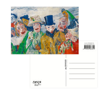 Postkarte, 10 x 15 cm,  James Ensor, Detail aus der Serie „Intrige“