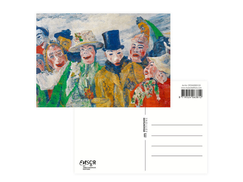Postal, 10 x 15 cm,  James Ensor, Detalle de la Intriga