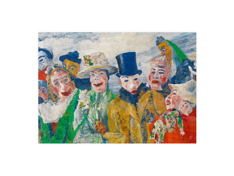 Carte postale, 10 x 15 cm, James Ensor, détail de l'ouvrage Intrigue