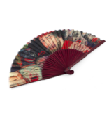 Hand fan , James Ensor, Self-Portrait with Masks