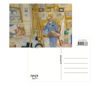 Carte postale, 10 x 15 cm, James Ensor, Peintre squelette