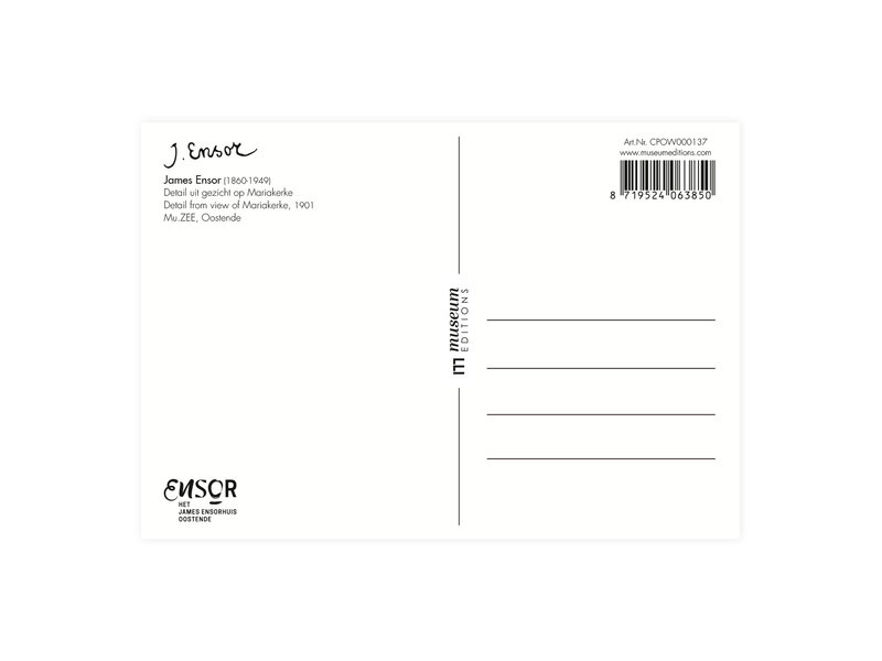 Postkarte, 10 x 15 cm,  James Ensor, Blick auf Mariakerke