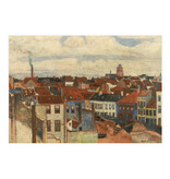 Postal, 10 x 15 cm,  James Ensor,  Los tejados de Ostende