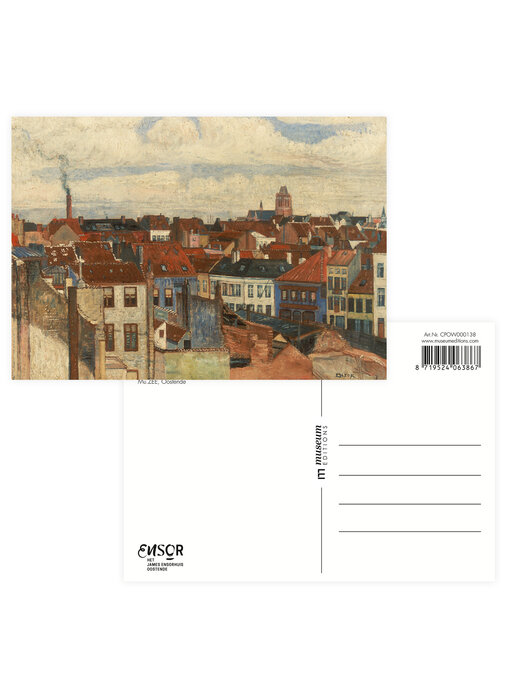 Postkarte, 10 x 15 cm,James Ensor,  Die Dächer von Ostende