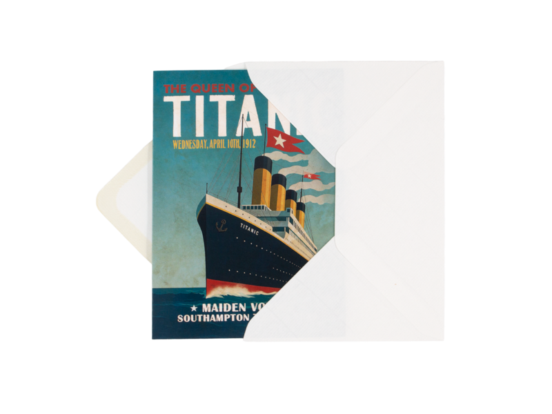 Dubbele kaart met envelop,  Titanic