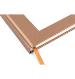 Carnet de croquis OR/CUIVRE avec encart pour carte postale, format horizontal