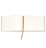 Libreta dorada/cobre con bolsillo para postal, horizontal