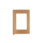 Skizzenbuch aus Gold/Kupfer mit Einsteckfach für Postkarten, Porträt