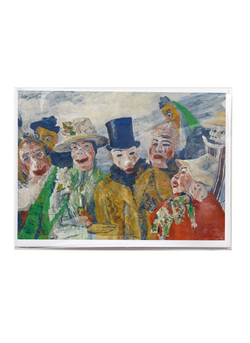 Doppelkarte mit Umschlag,  James  Ensor, Detail aus der Serie „Intrige“