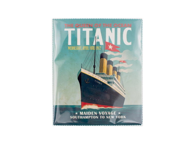Brillenputztuch, 15 x 18 cm, Titanic