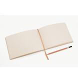 Linen hardcover Drawing Book, A5 , beige, Landscape