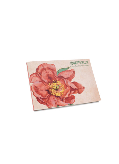 Cuaderno de dibujo en acuarela, A6 , Peonías