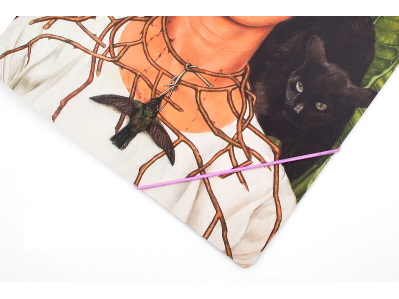 Paper file folder ,  Frida Kahlo, Portrait with Hummingbird