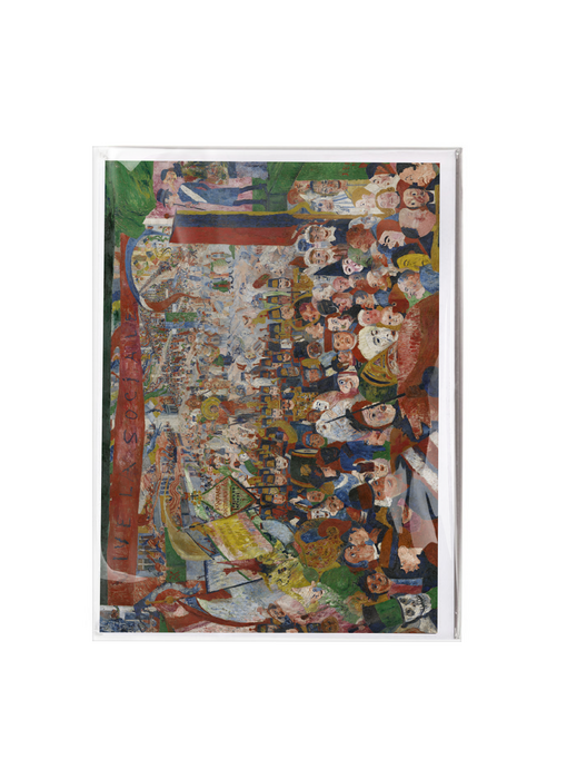 Dubbele kaart met envelop,  James Ensor, Intrede van Christus