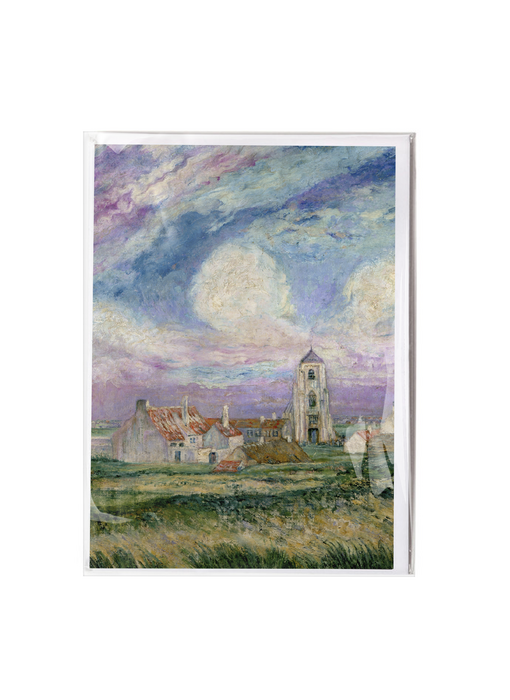 Tarjeta doble con sobre,  James Ensor,  Vista de Mariakerke