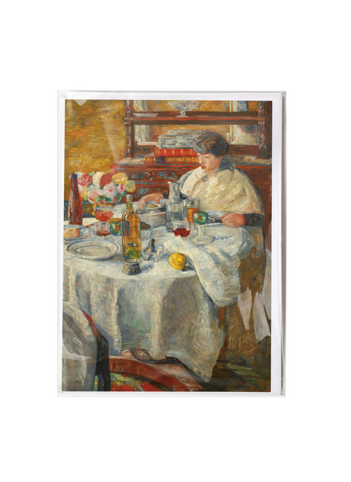 Tarjeta doble con sobre,  James Ensor, El devorador de ostras