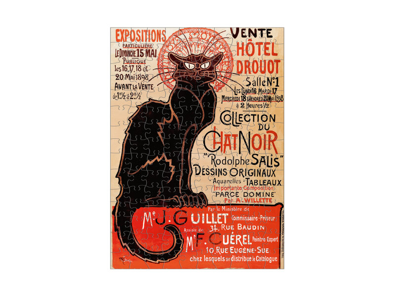 Mikropuzzle, 150 Teile, Le Chat Noir, Steinlen