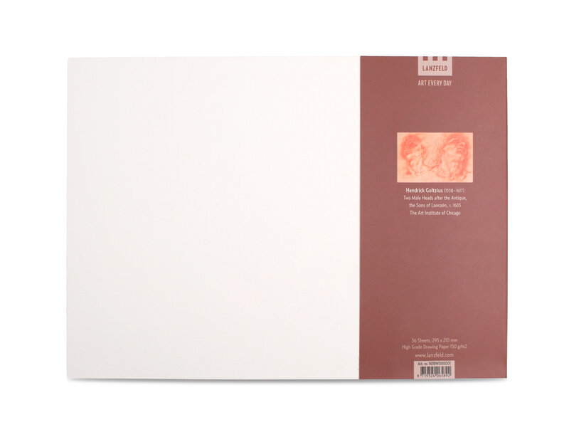 Drawingbook, A4 Hendrick Goltzius, Two Male Heads