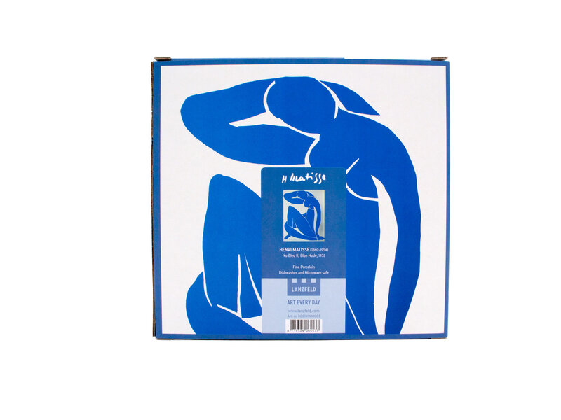 Porseleinen bord, Ø 20  cm, Henri Matisse, Blauw naakt II