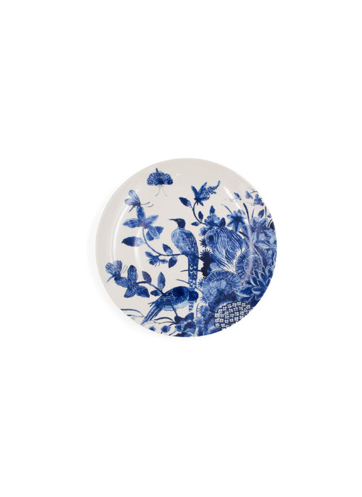 Porzellanteller, Ø 20 cm, Delfter Blaue Vögel