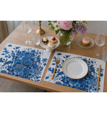 Katoenen placemats - set van 2 -  Delfts Blauwe Vogels