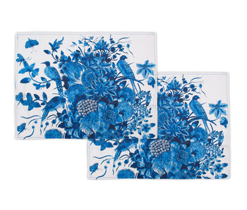 Cotton placemats - set of 2 -  Delft Blue Birds