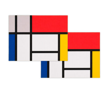 Katoenen placemats - set van 2 - Piet Mondriaan