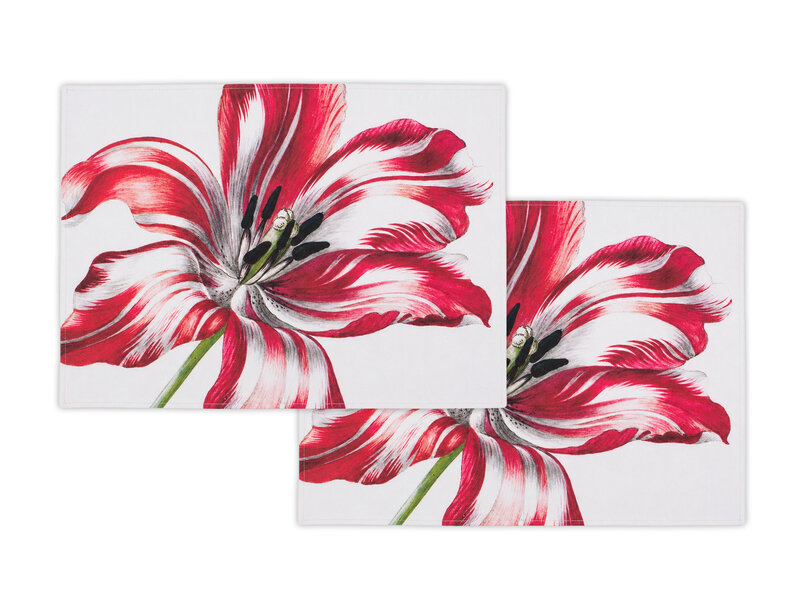 Platzsets aus Baumwolle – 2er-Set – Tulpe