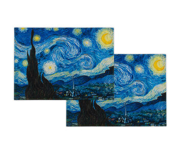Sets de table en coton (lot de 2) -  Vincent van Gogh, La nuit étoillée