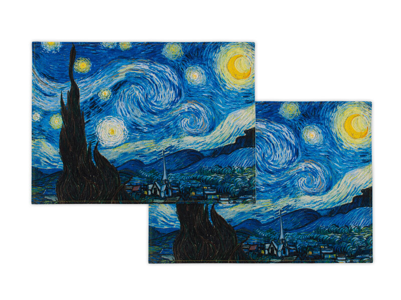 Platzsets aus Baumwolle – 2er-Set –  Vincent van Gogh, Sternennacht
