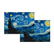 Katoenen placemats - set van 2 -    Vincent van Gogh, Sterrennacht